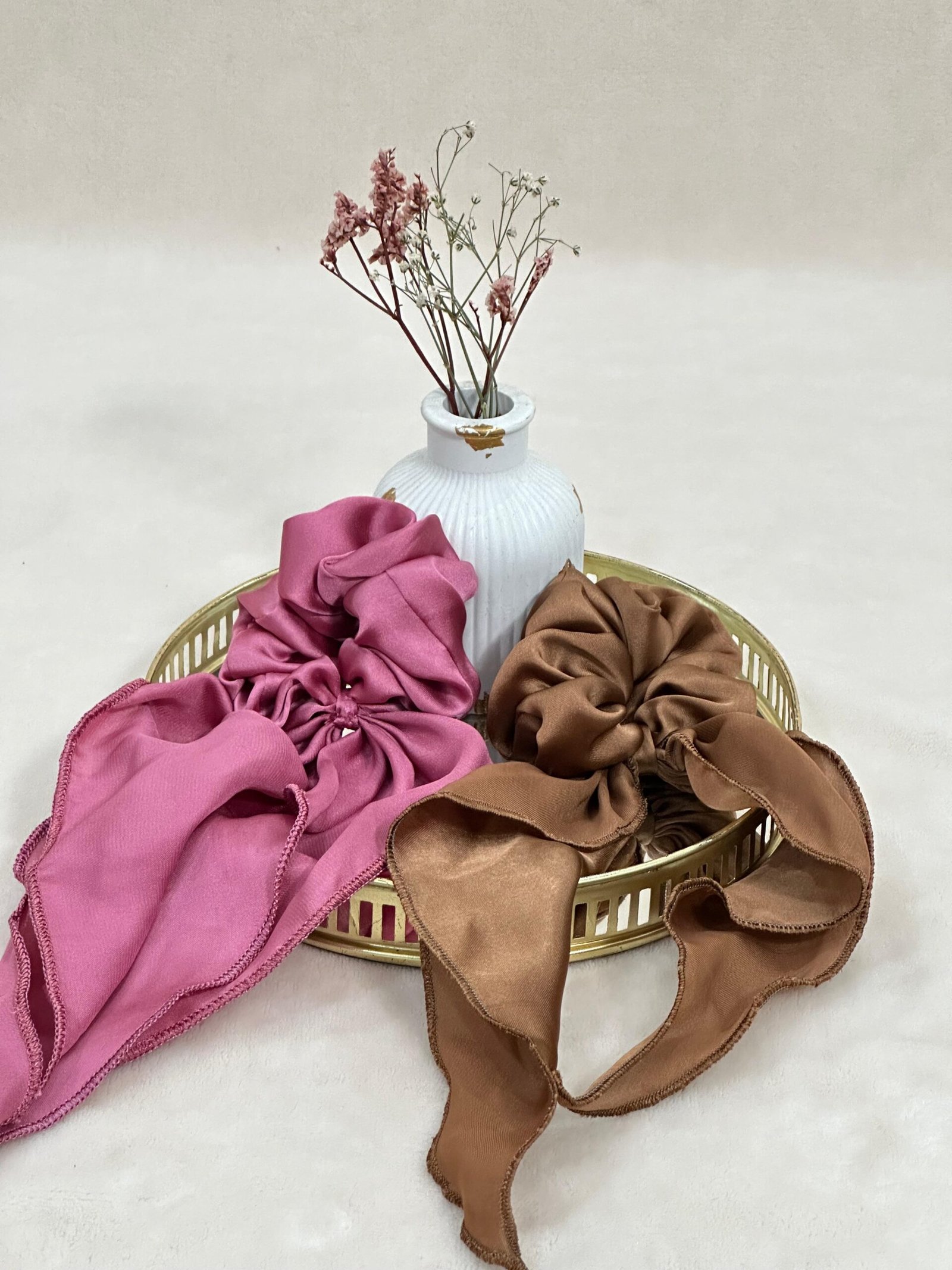 Slik Duo-2 silk scrunchies